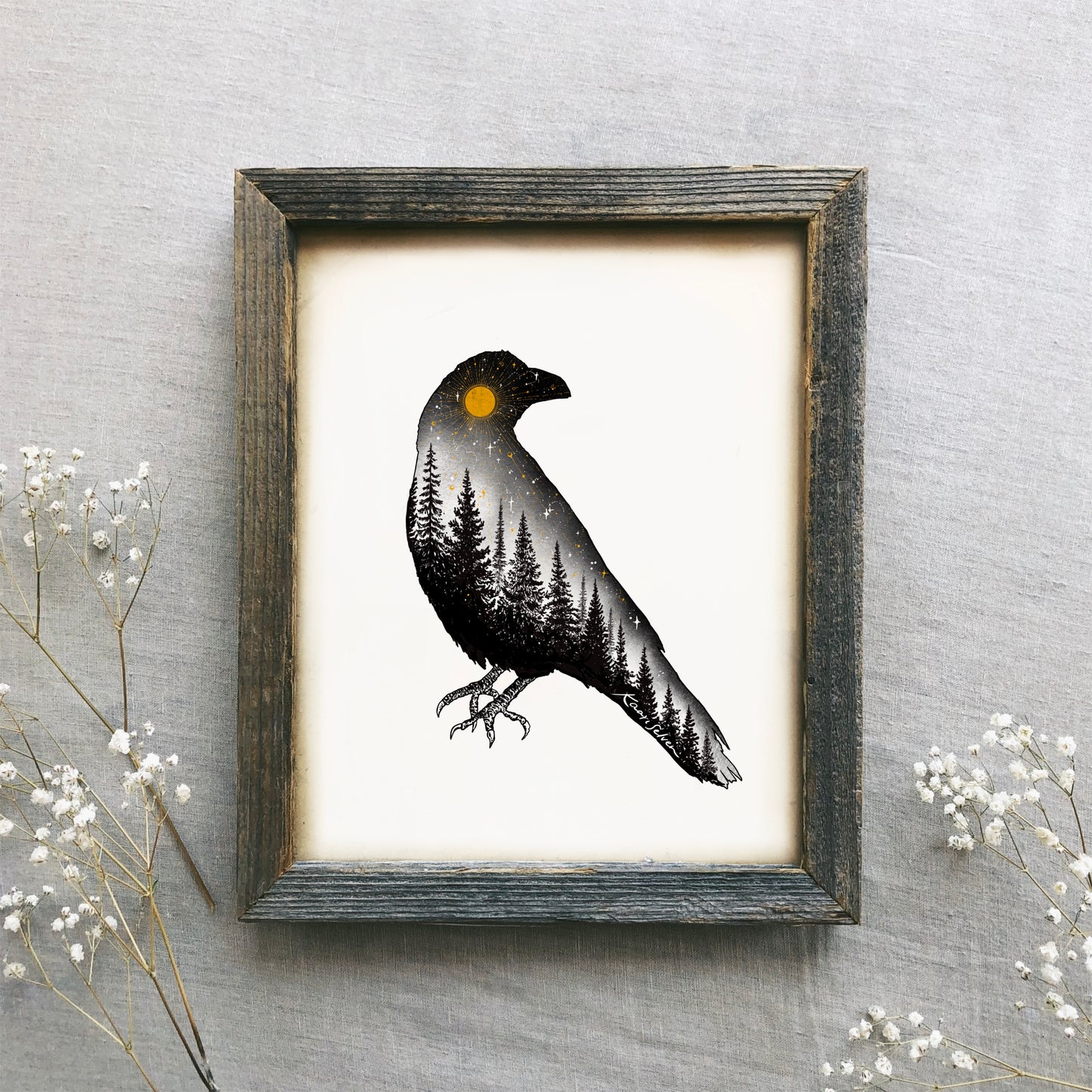 Forested Bird Art Print