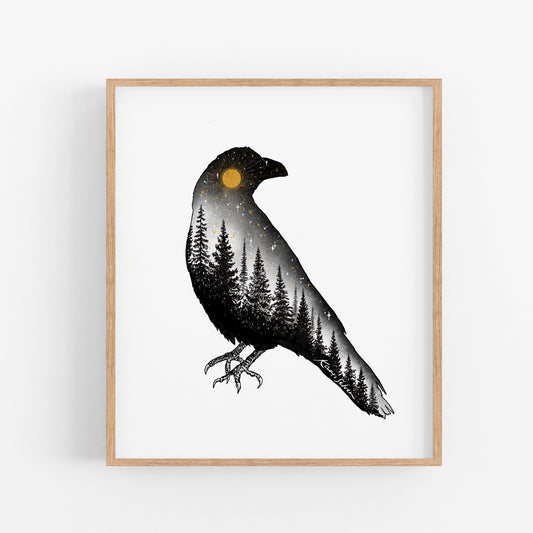 Forested Bird Art Print
