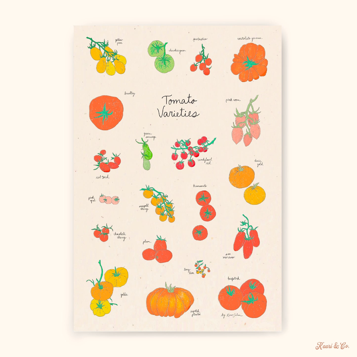 Tomato Varieties Art Print