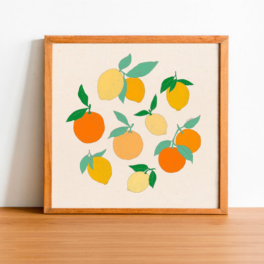 Citrus Circle Art Print