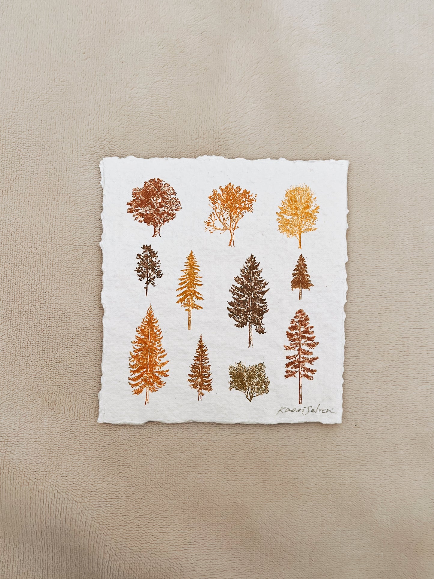 Autumn Tree Study Heirloom Art Print