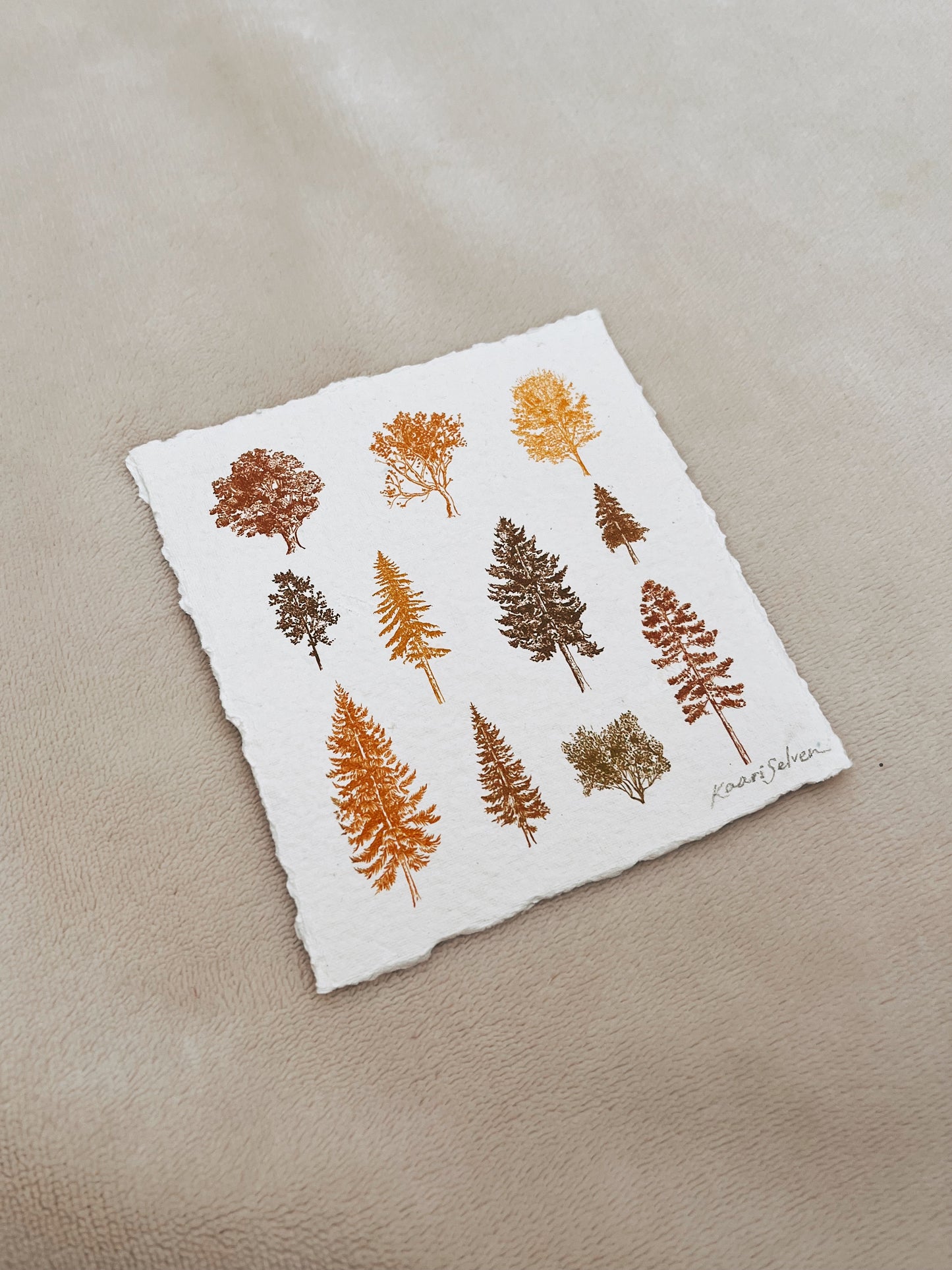 Autumn Tree Study Heirloom Art Print