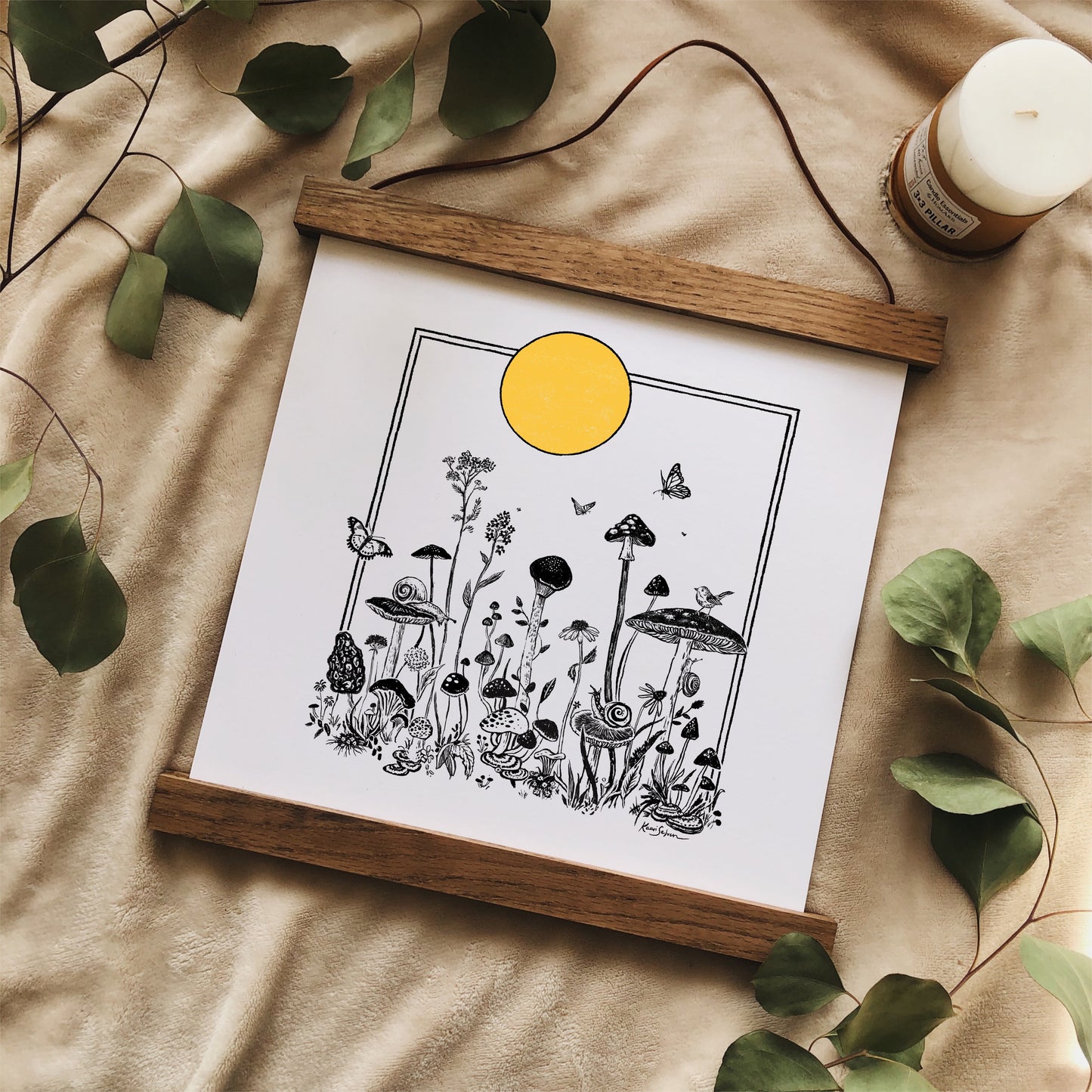 Garden of Mushrooms Art Print