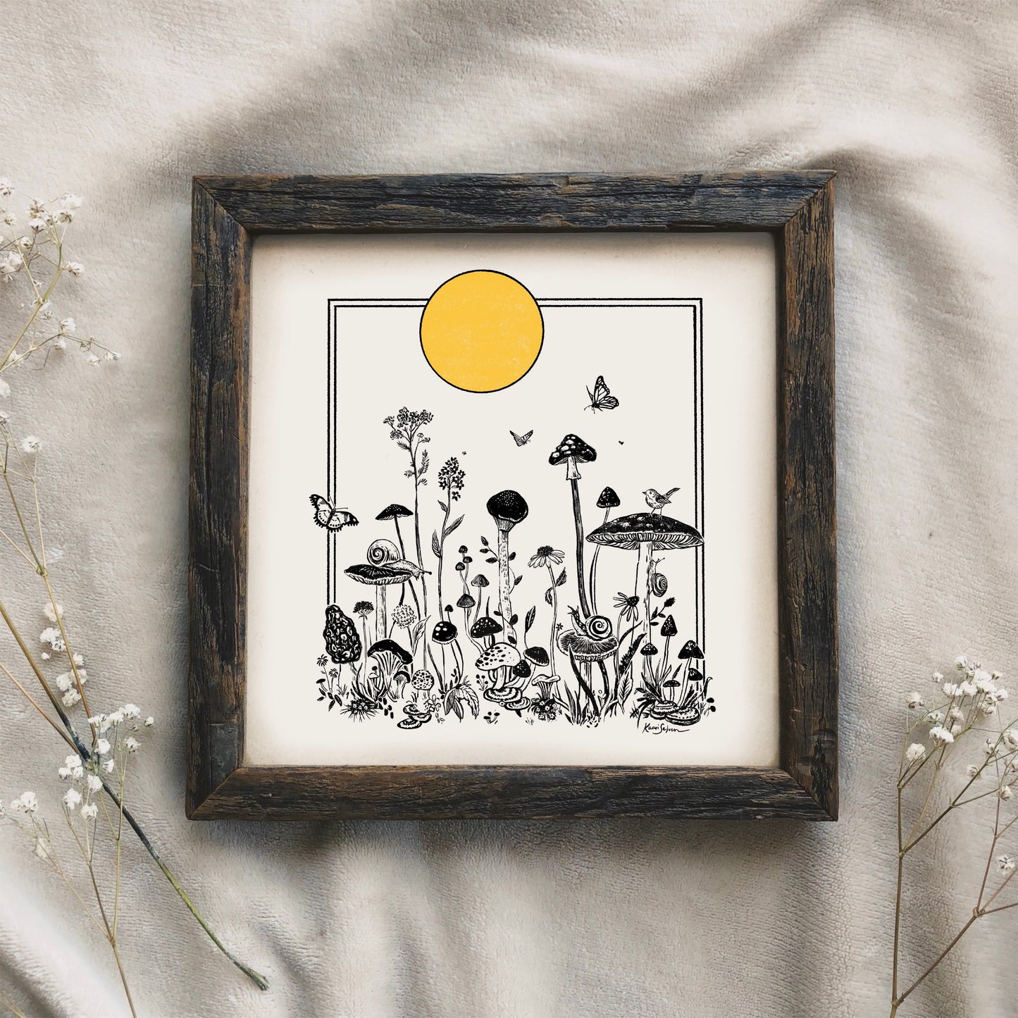 Garden of Mushrooms Art Print