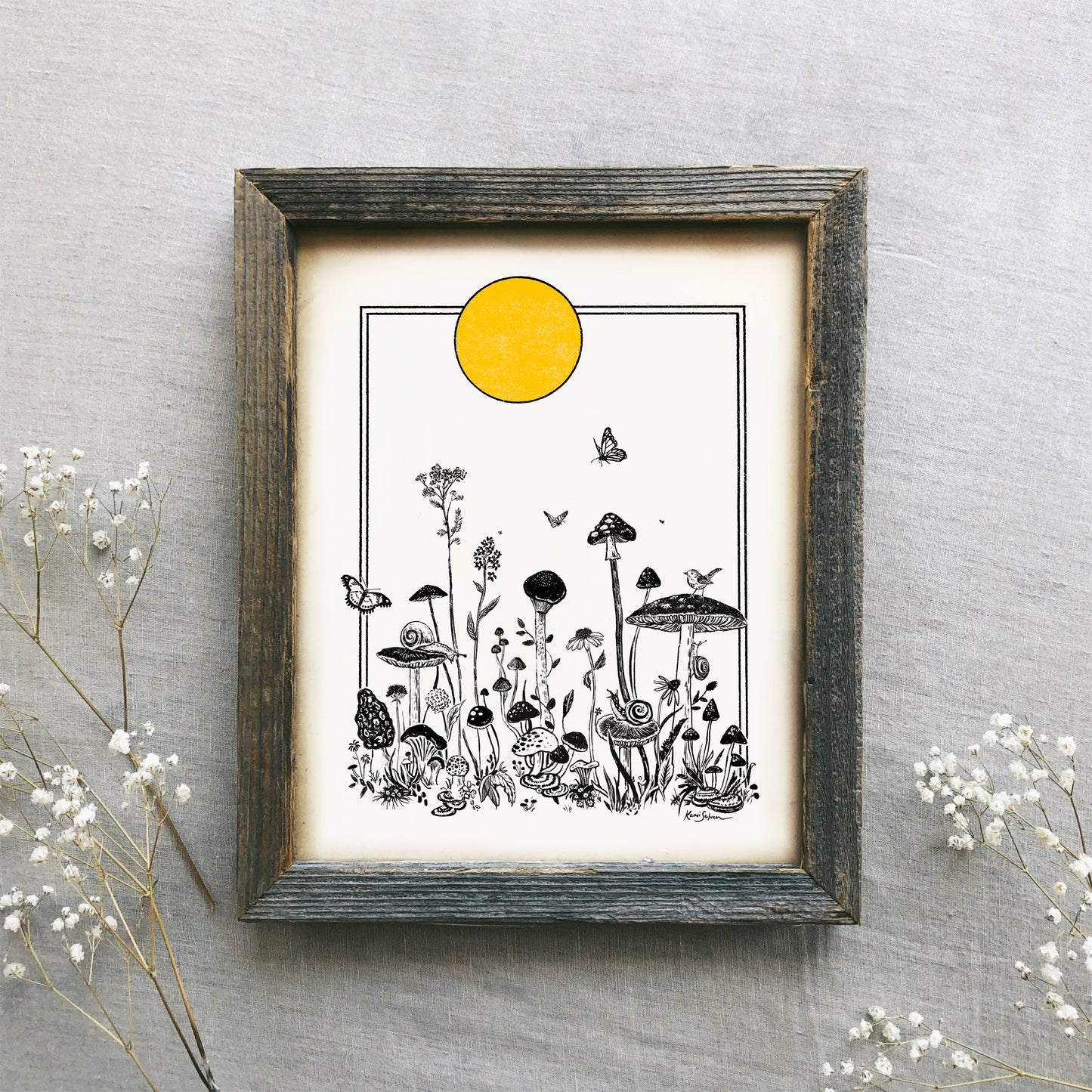 Garden of Mushrooms Art Print