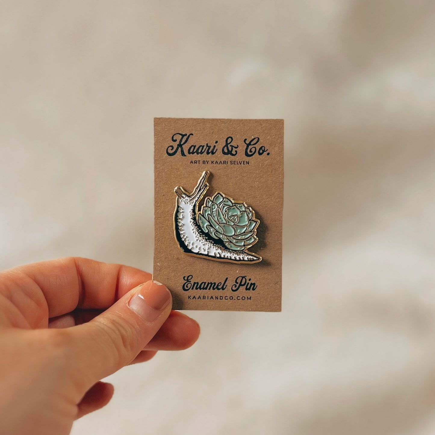 Succulent Snail Pin