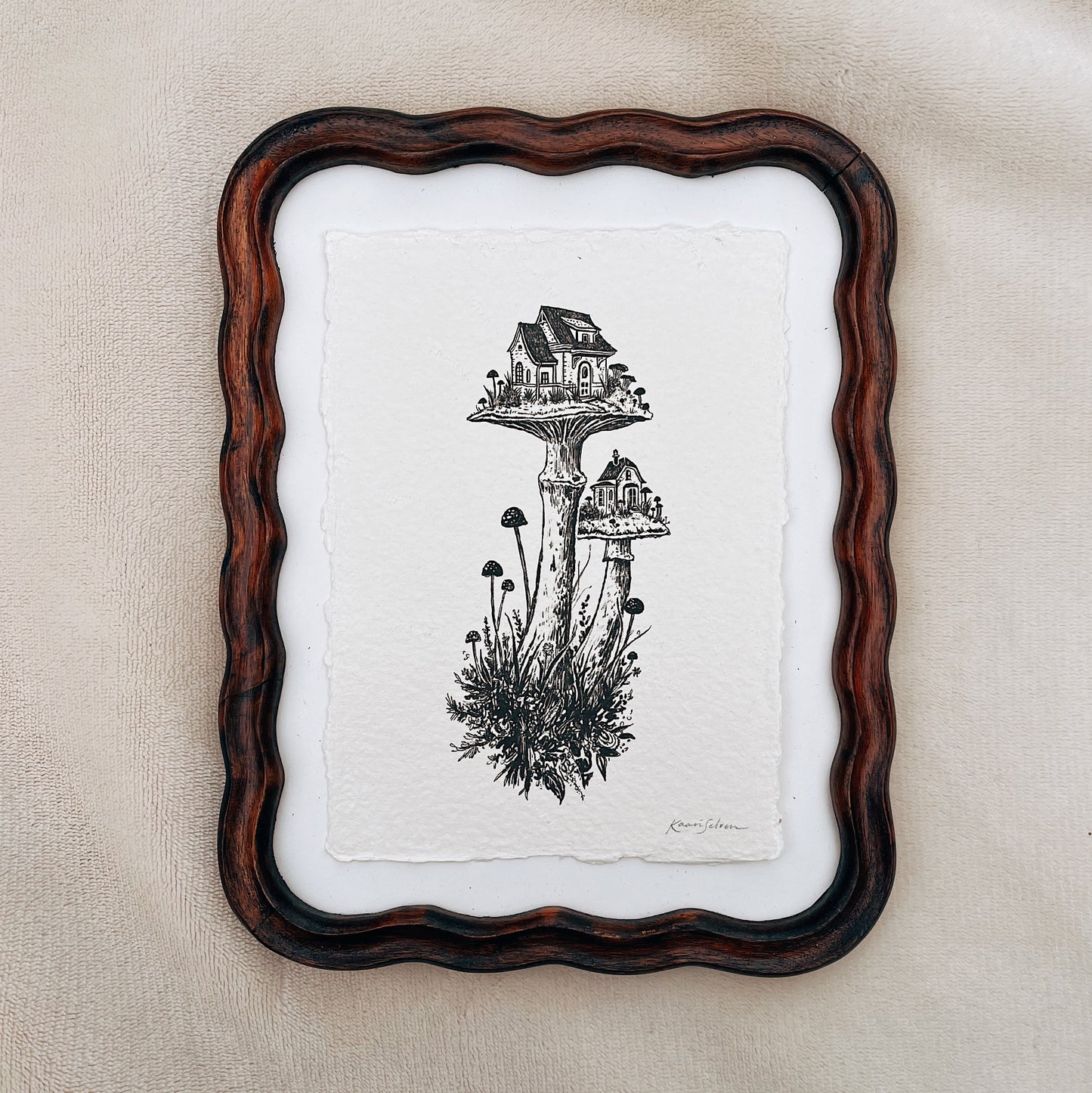 Mushroom House I Heirloom Art Print