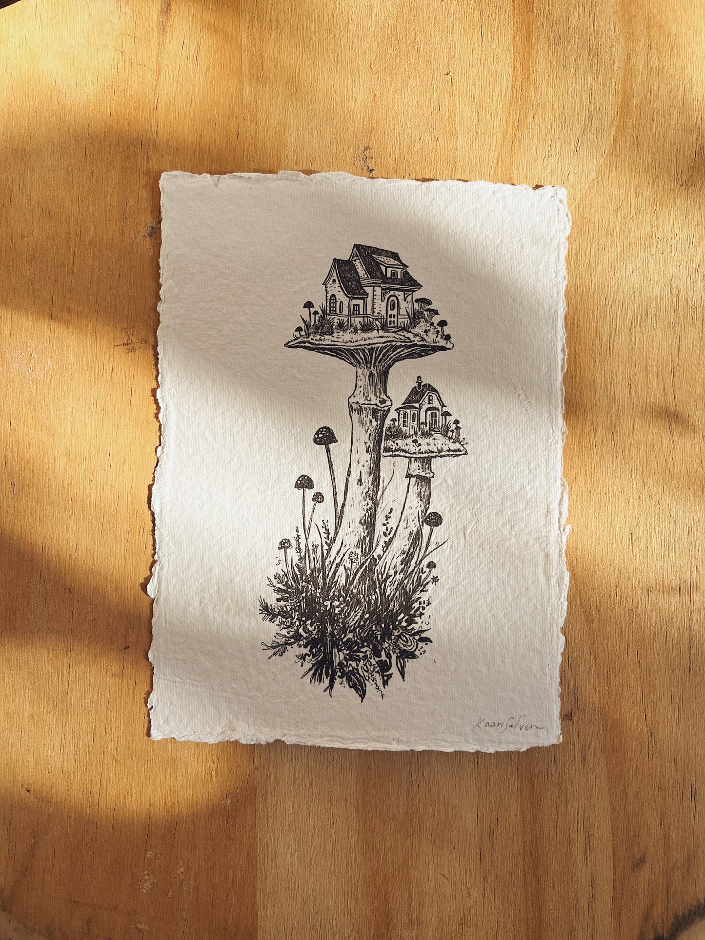 Mushroom House I Heirloom Art Print
