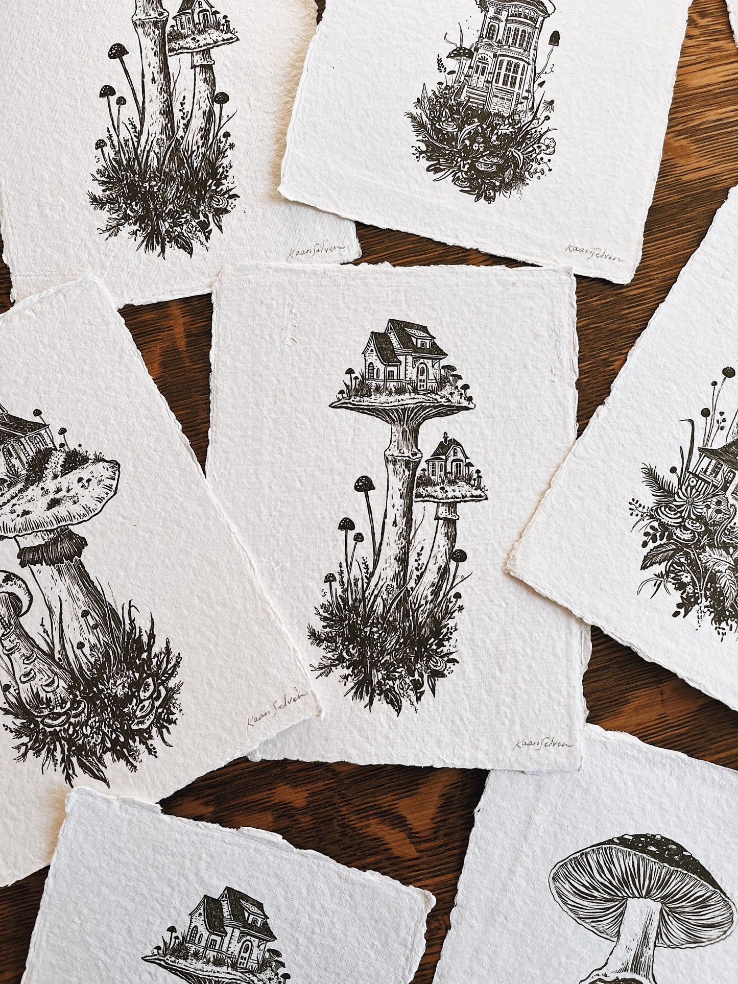 Mushroom House I Heirloom Art Print