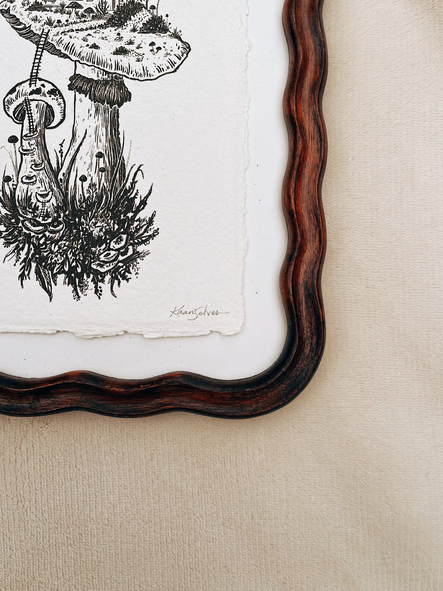 Mushroom House II Heirloom Art Print