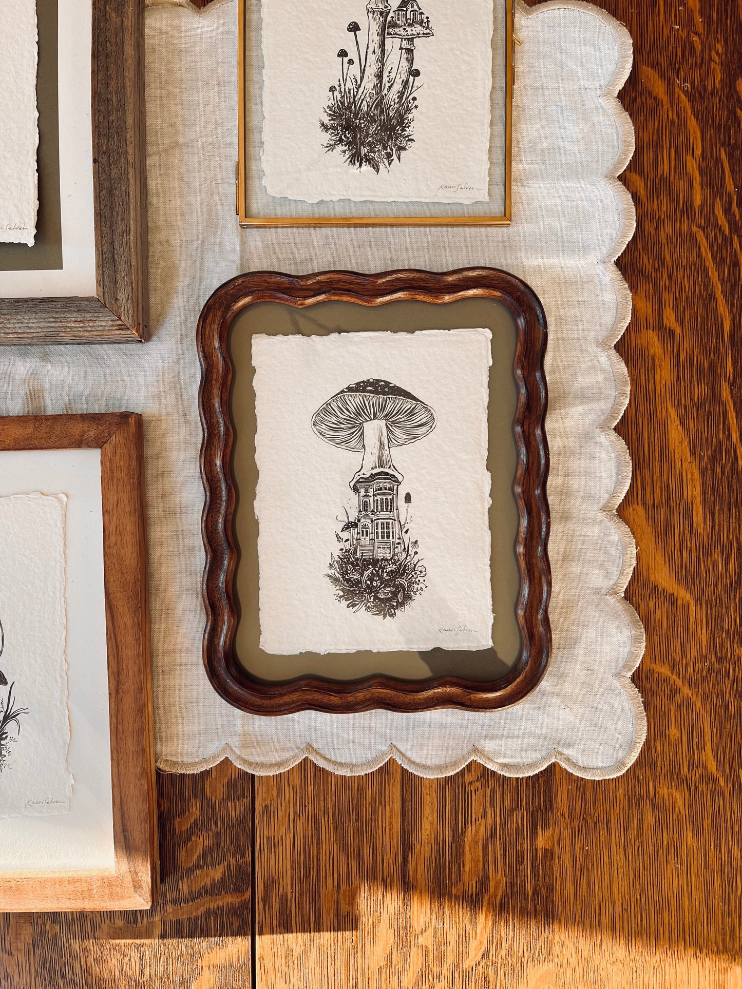 Mushroom House III Heirloom Art Print