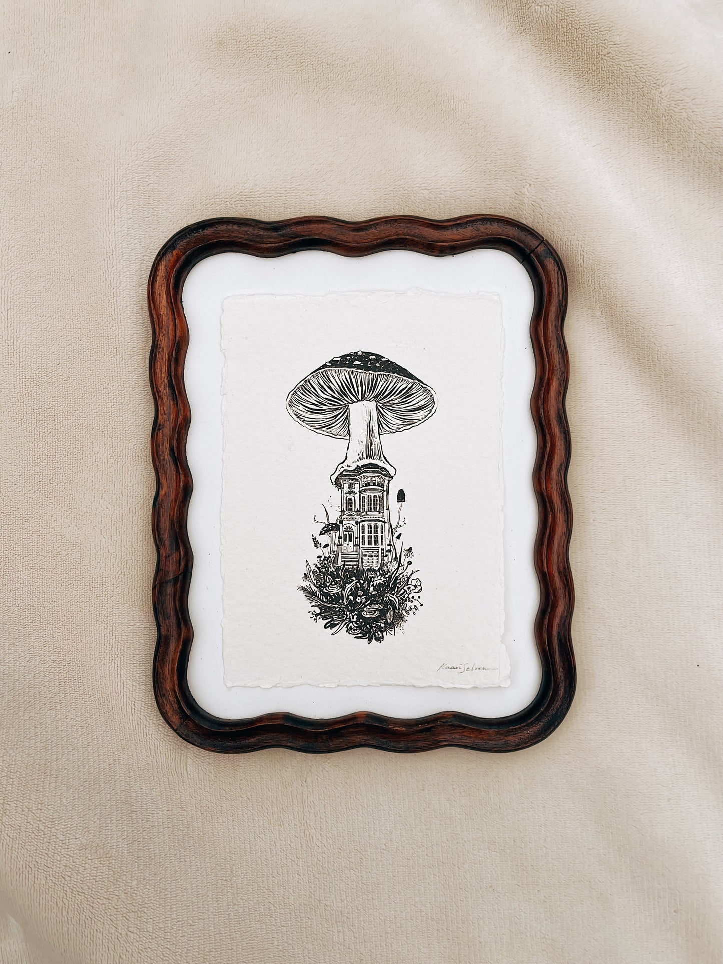 Mushroom House III Heirloom Art Print