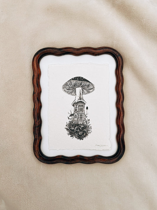 Mushroom House III Heirloom Art Print