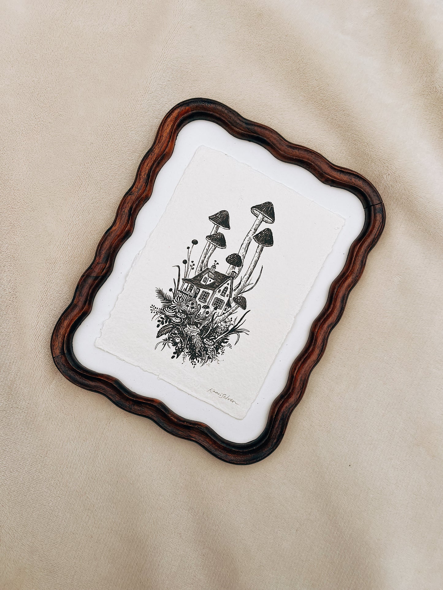 Mushroom House IV Heirloom Art Print