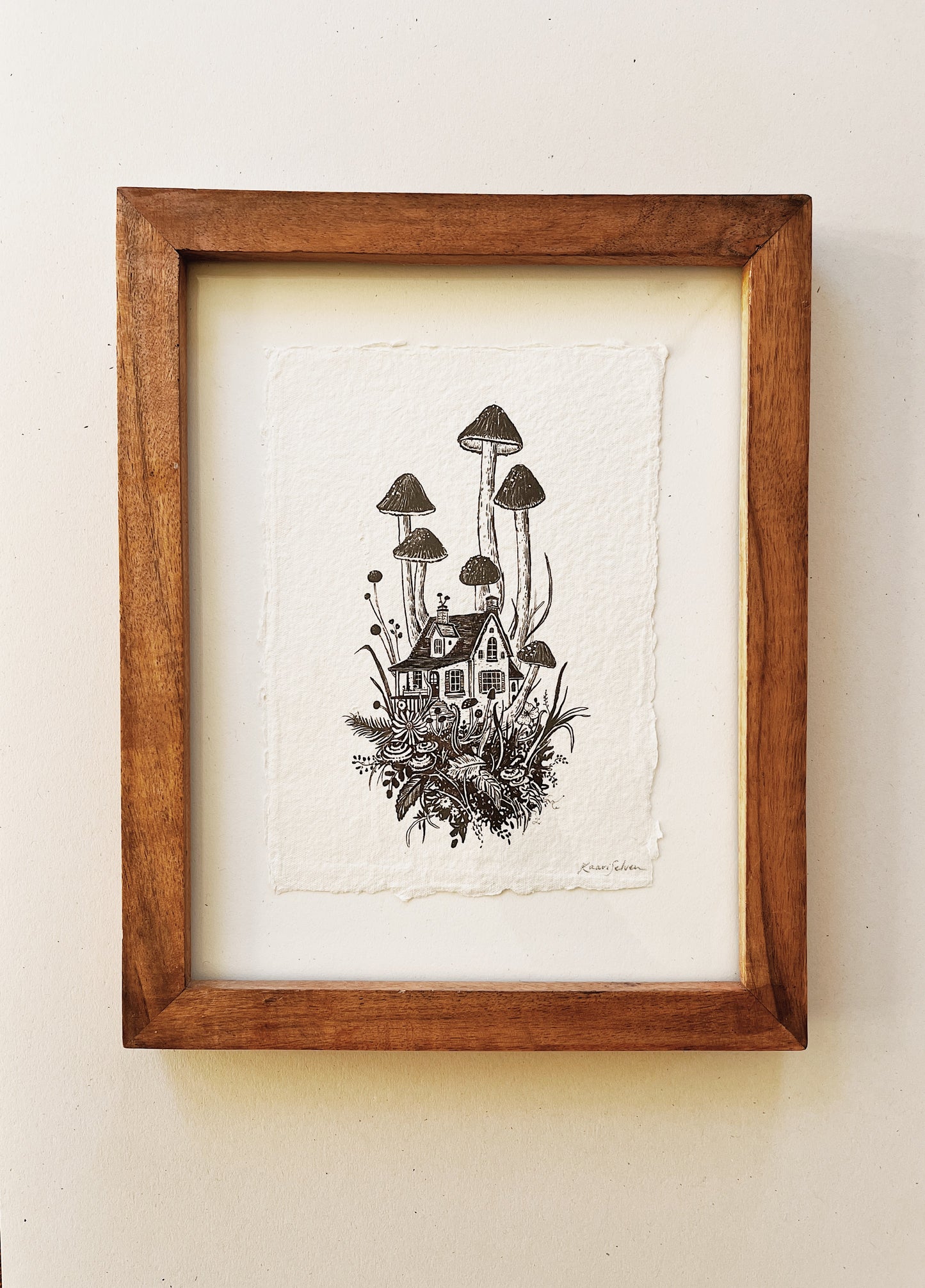 Mushroom House IV Heirloom Art Print