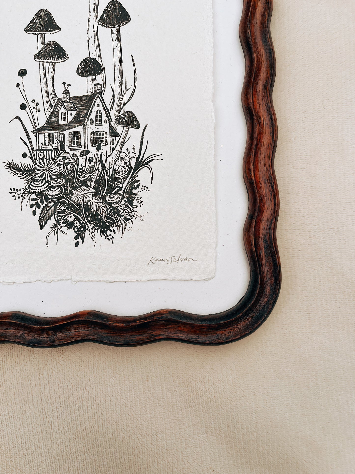 Mushroom House IV Heirloom Art Print