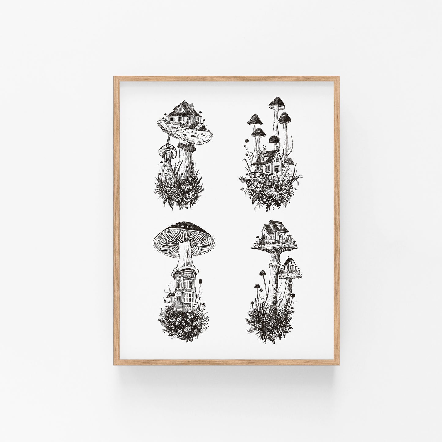 A Place to Call Home, Mushroom Houses Art Print