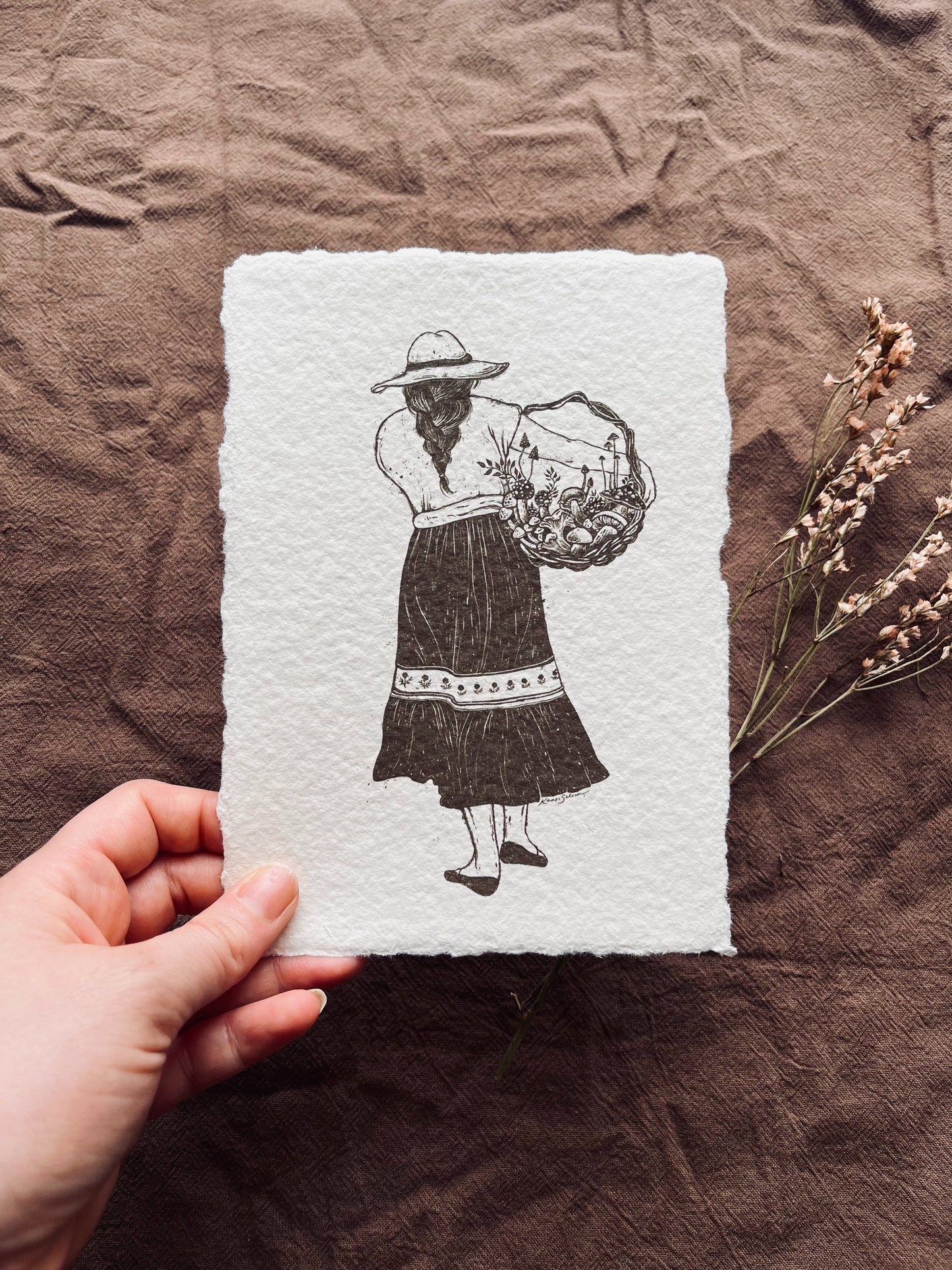 Foraged Mushrooms Heirloom Art Print