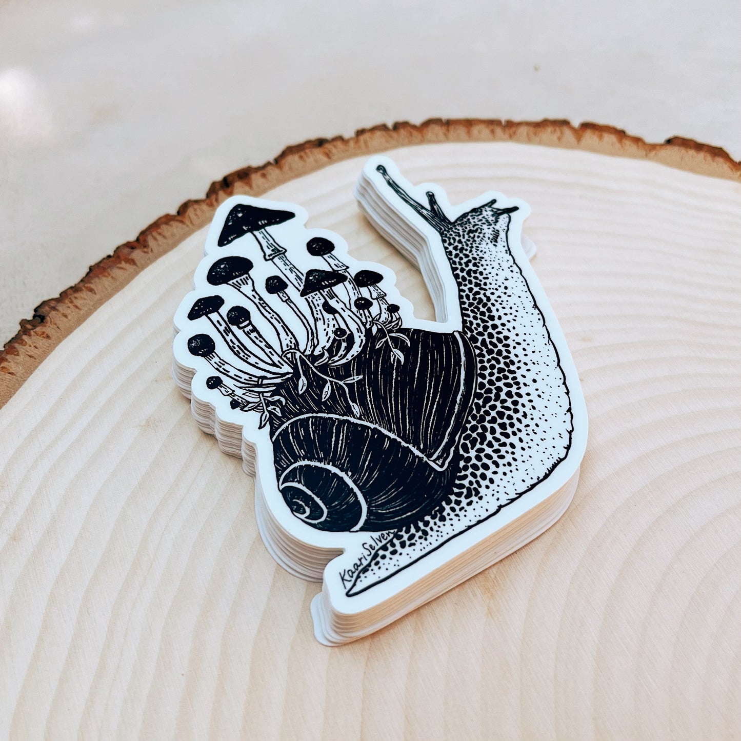 Mushroom Snail Vinyl Sticker