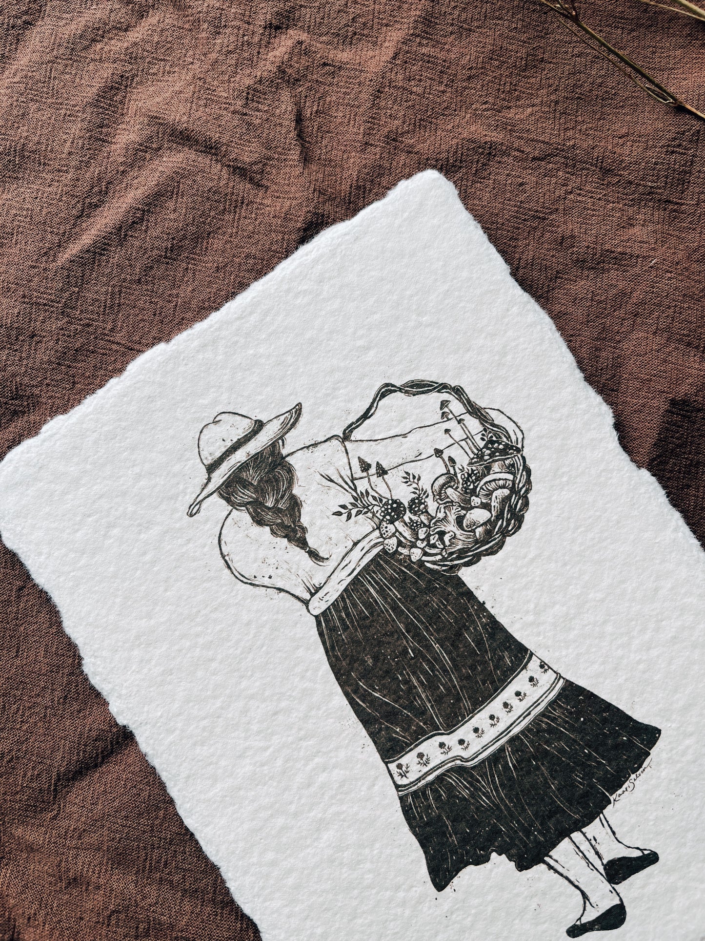 Foraged Mushrooms Heirloom Art Print