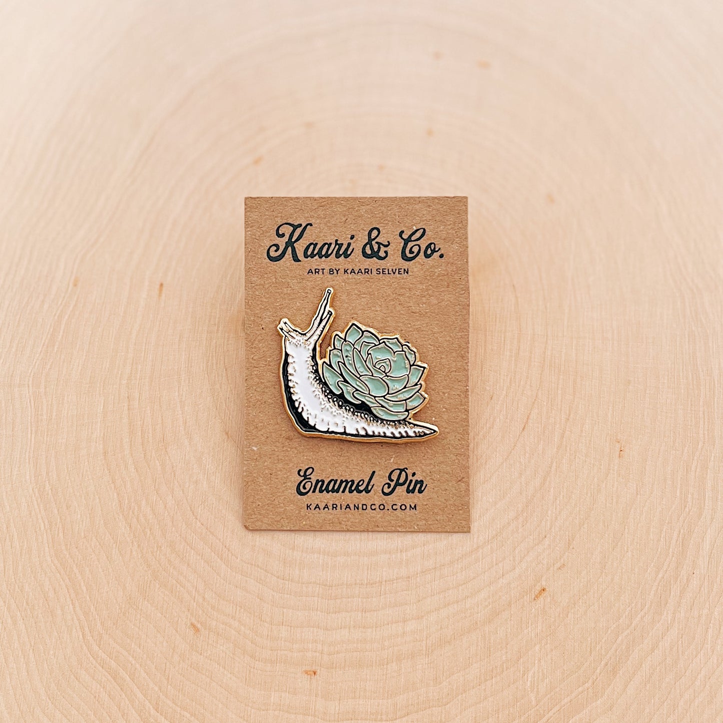 Succulent Snail Pin