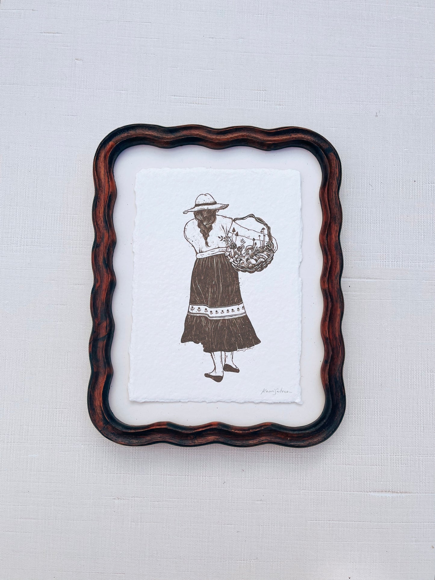 Foraged Mushrooms Heirloom Art Print