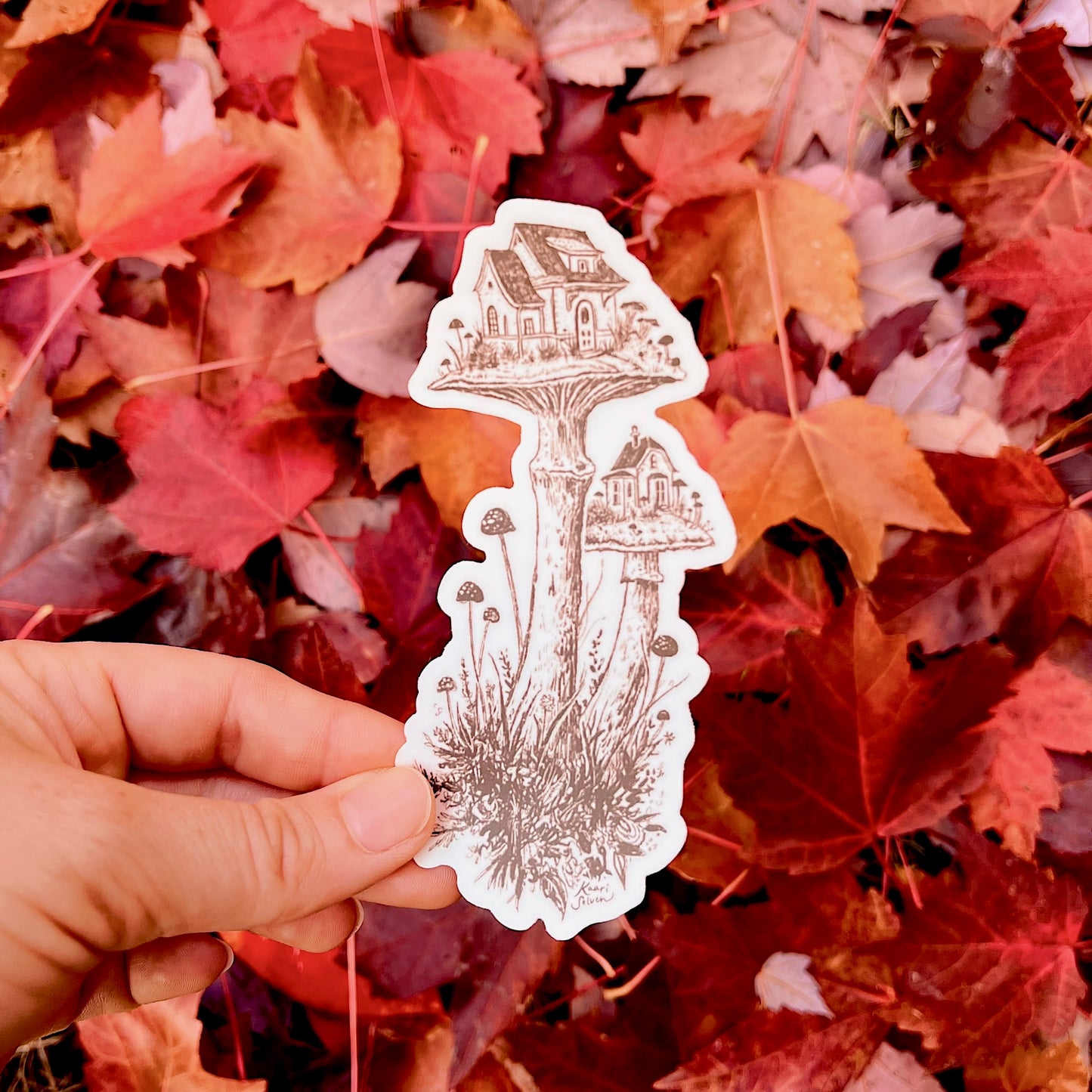 Mushroom House I Vinyl Sticker