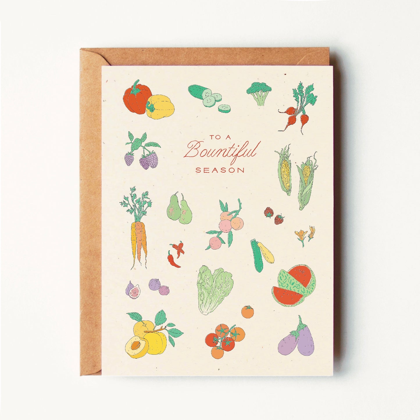 To A Bountiful Season - Garden Produce - Greeting Card