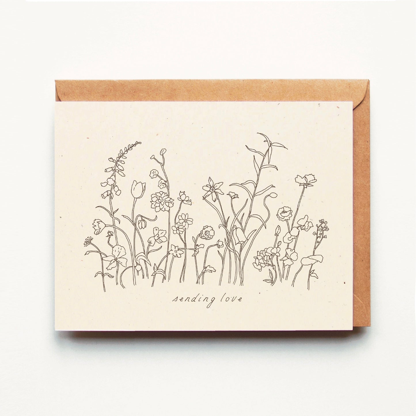 Sending Love - Wildflowers - Greeting Card