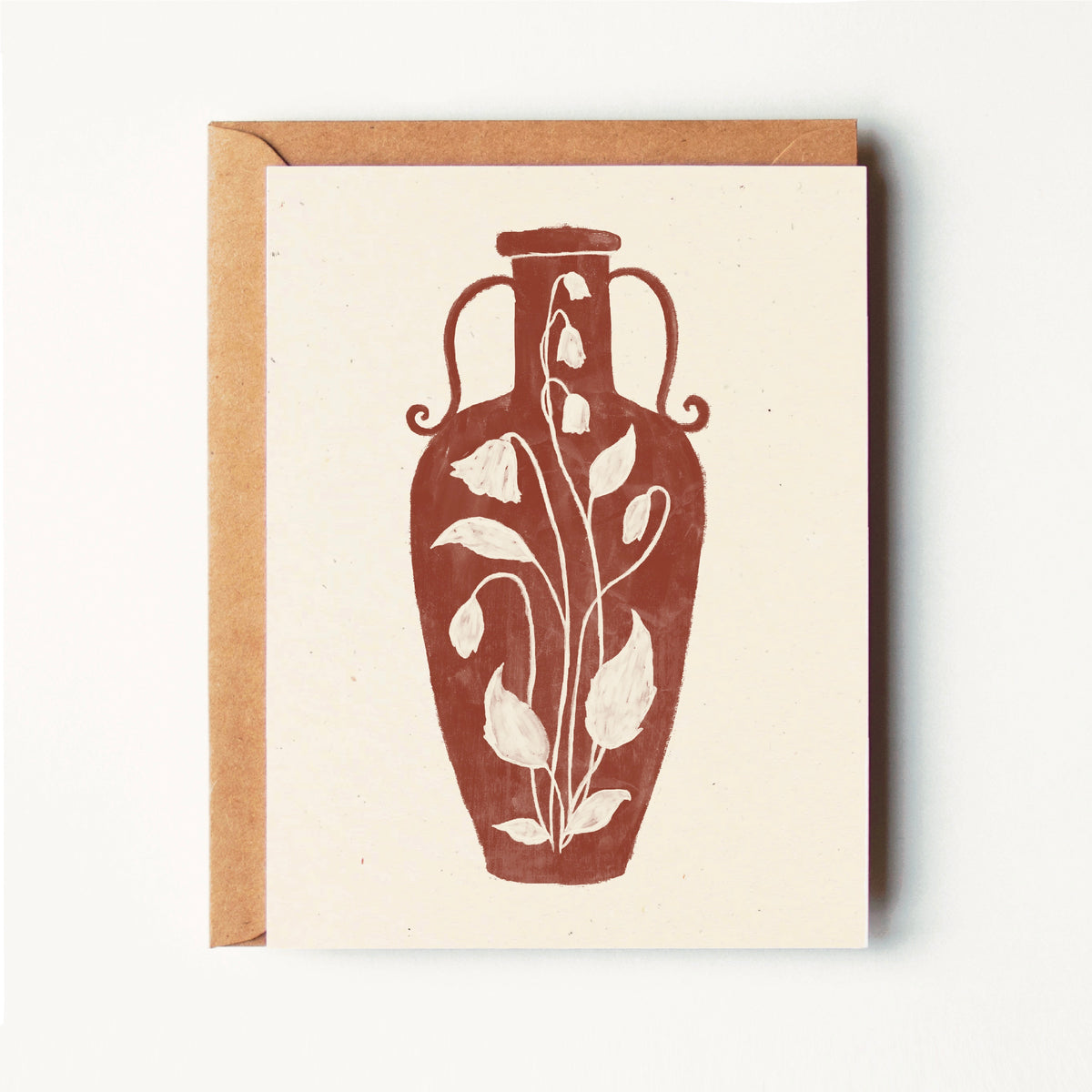 Vase de Fleurs No. 1 in Oxblood - Everyday Greeting Card