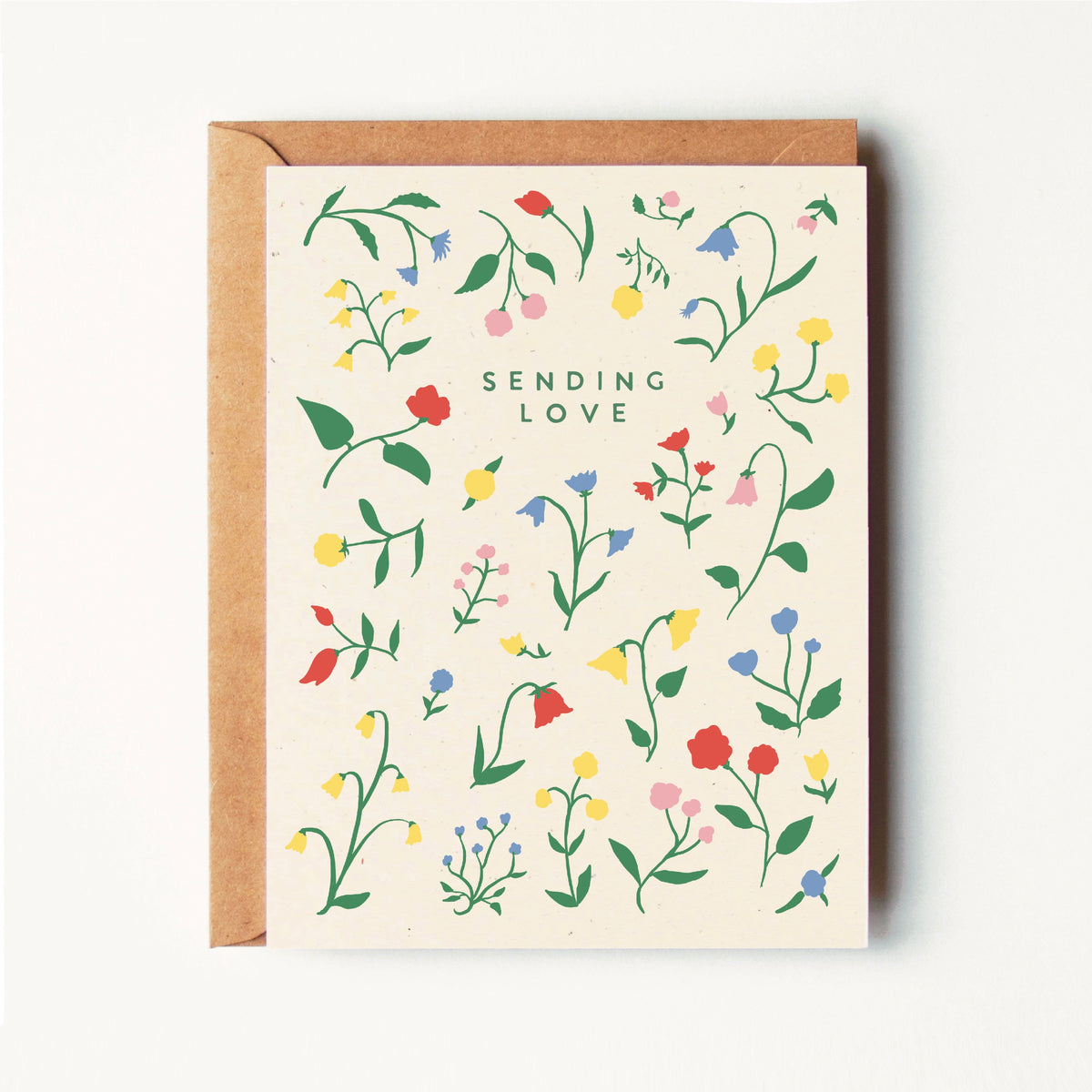 Sending Love - Floral Cuttings - Greeting Card