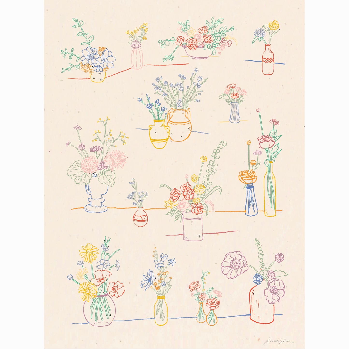 A Multitude of Vases Art Print
