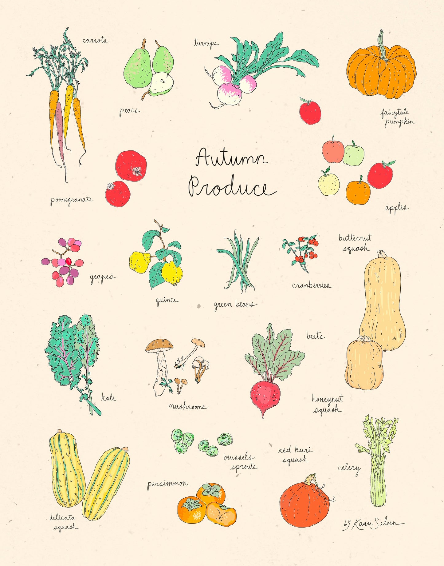 Autumn Produce Art Print