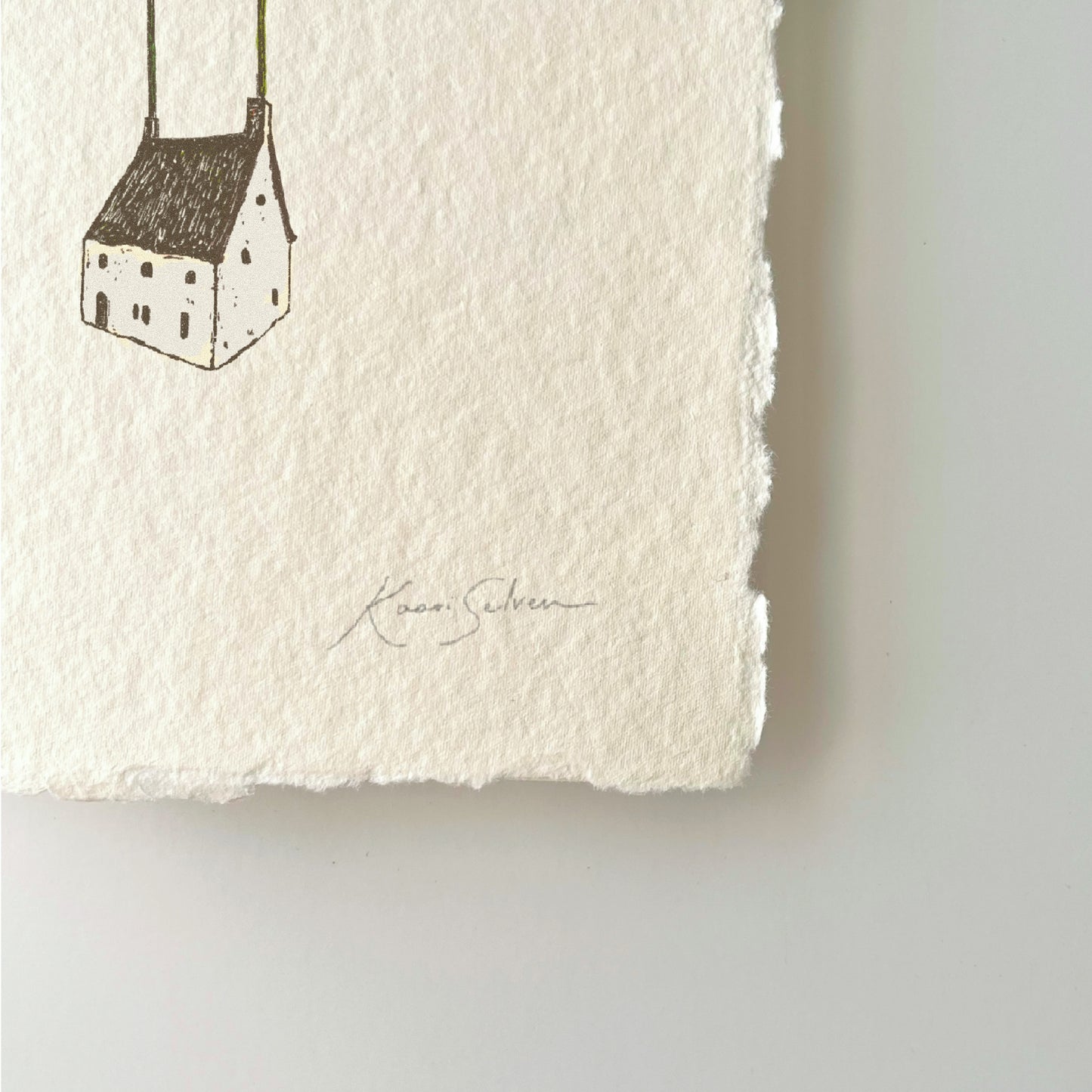 Little Houses in Bloom Heirloom Art Print