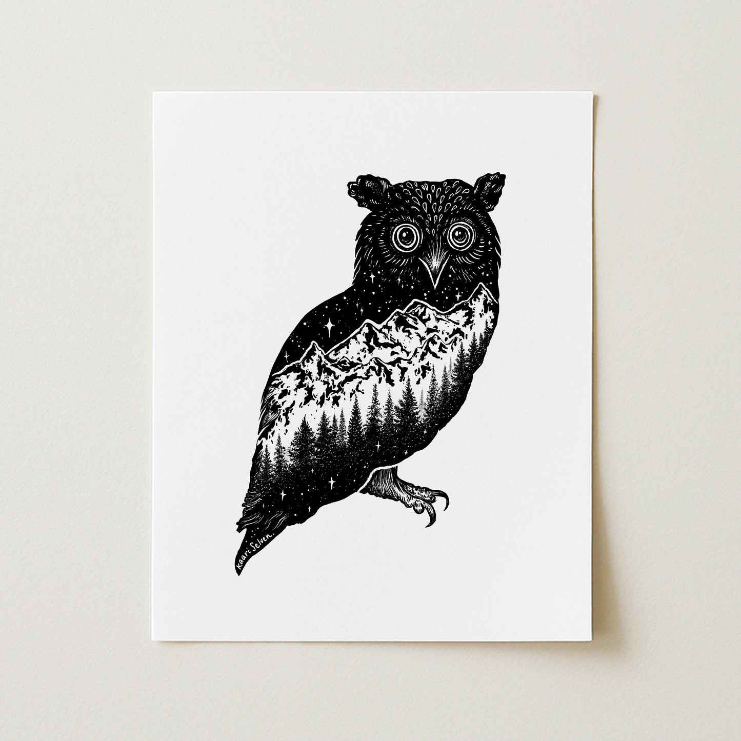 Mountain Owl Art Print