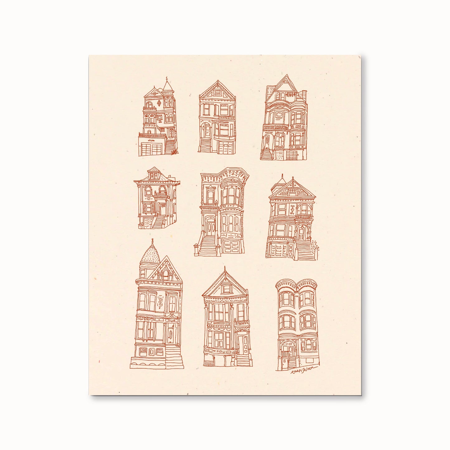 Victorian Houses Art Print
