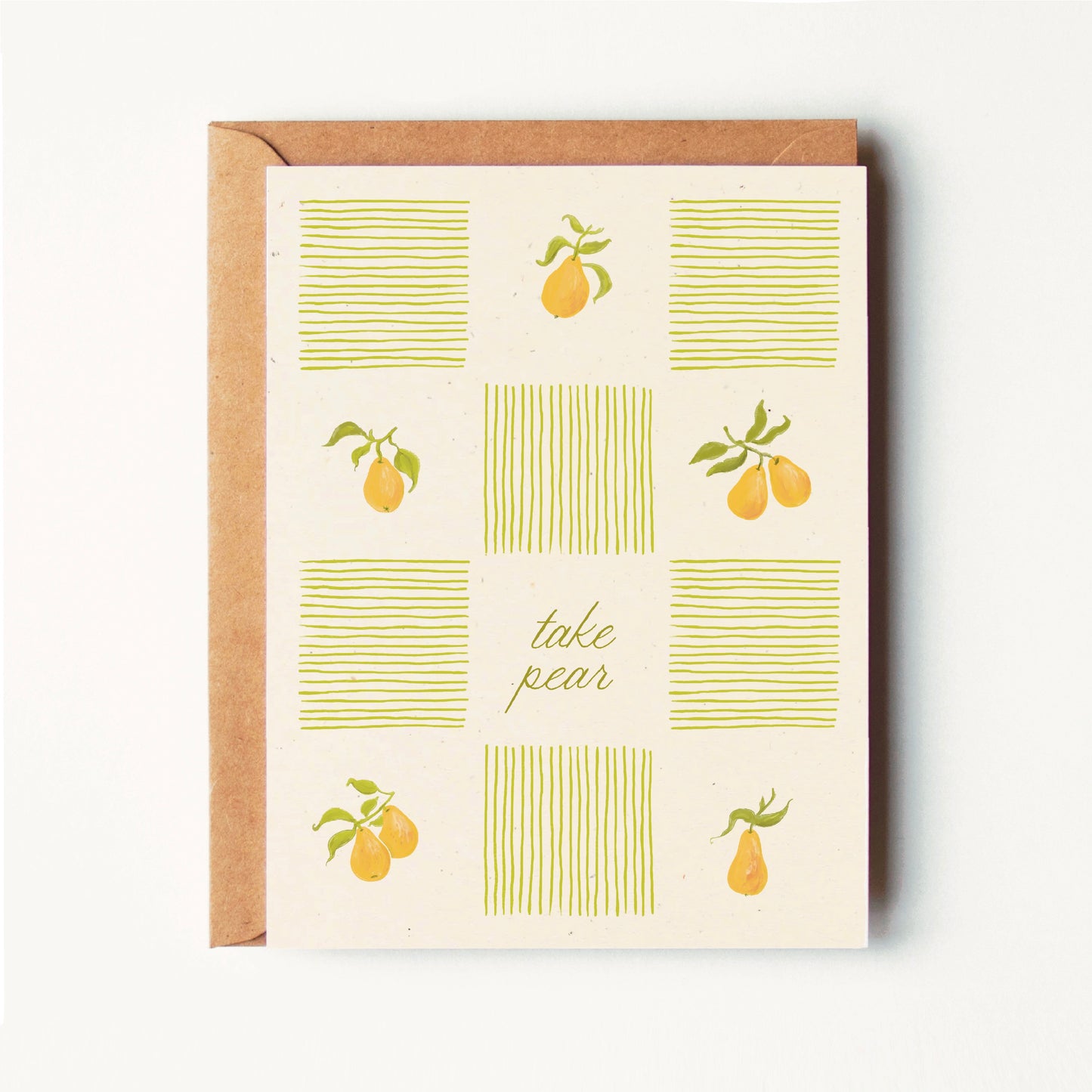 Take Pear - Cottage Textile - Greeting Card
