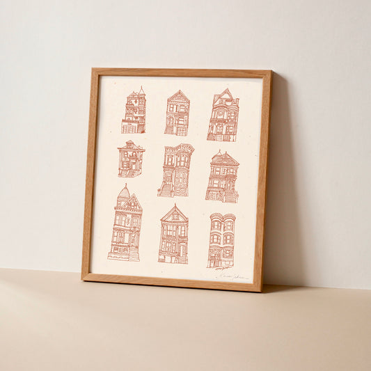 Victorian Houses Art Print