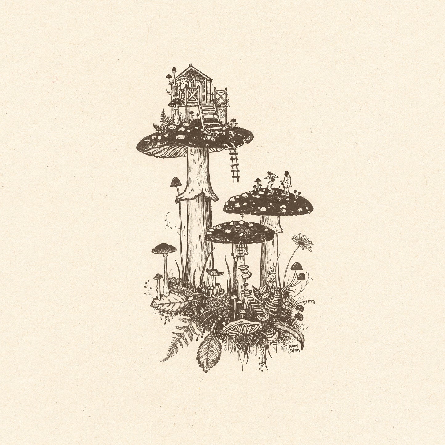 Mushroom House V Art Print - Open Edition