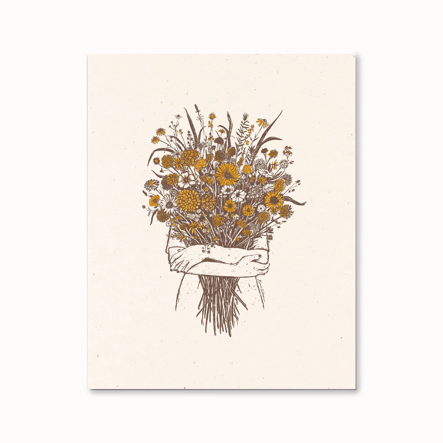 Flowers in Her Arms Art Print - Open Edition