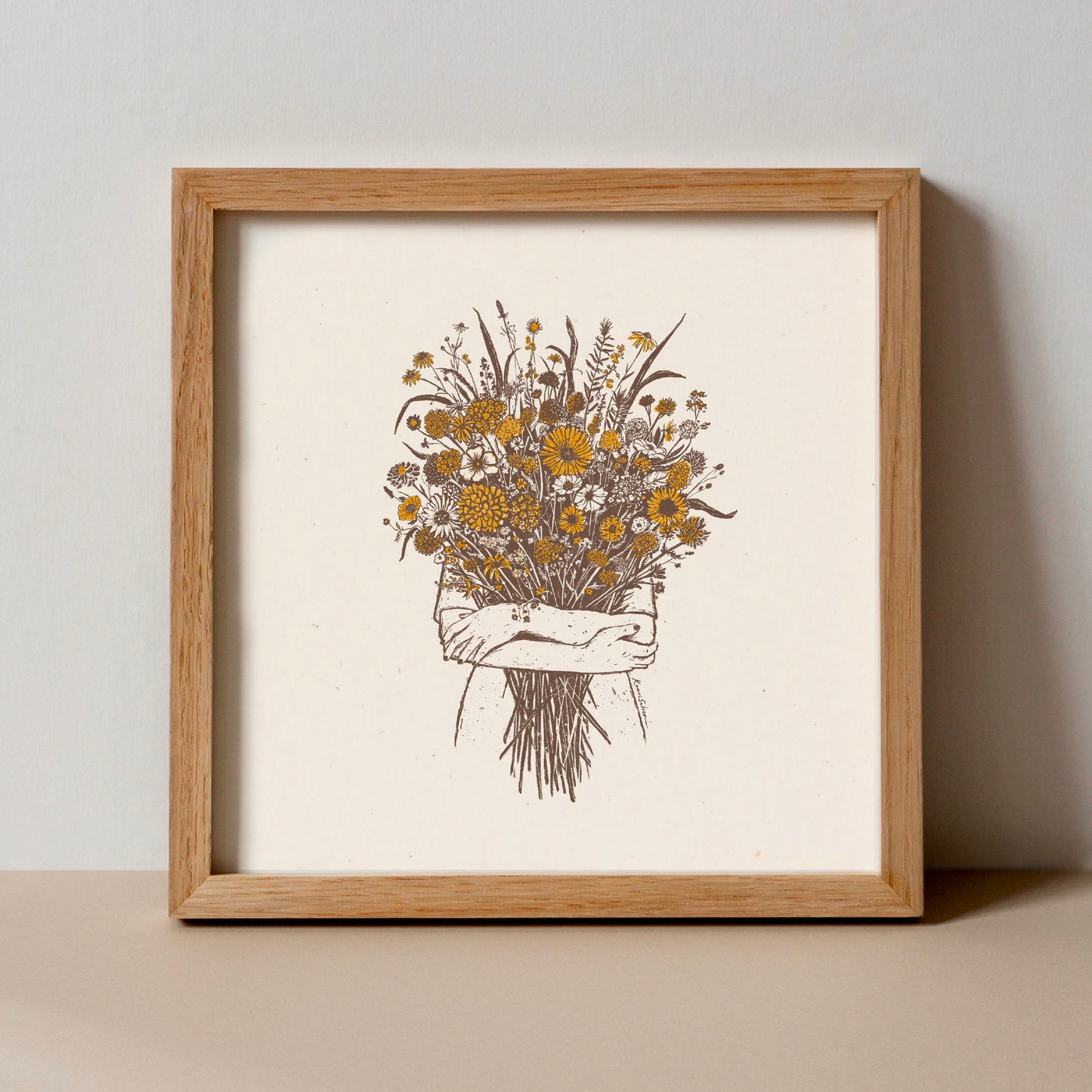 Flowers in Her Arms Art Print - Open Edition