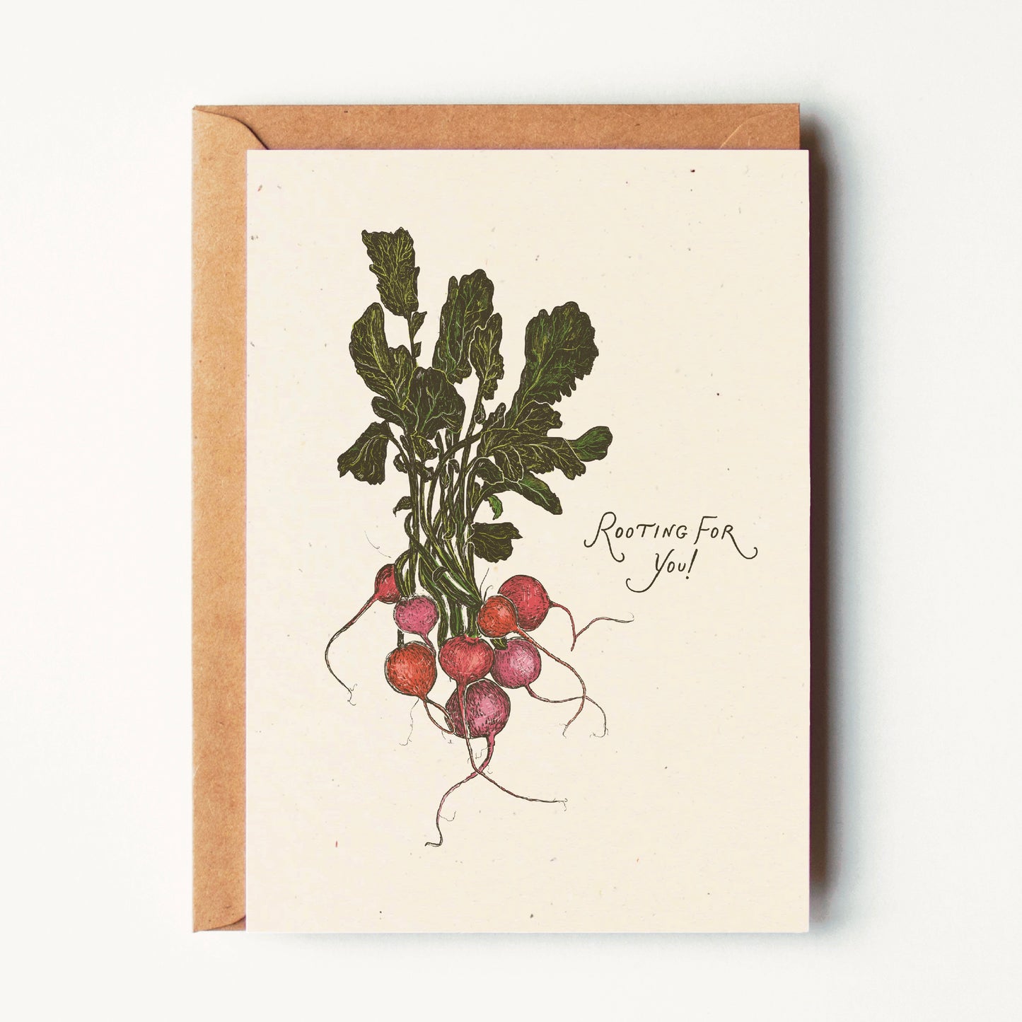 Rooting For You - Bunch of Radishes- Greeting Card