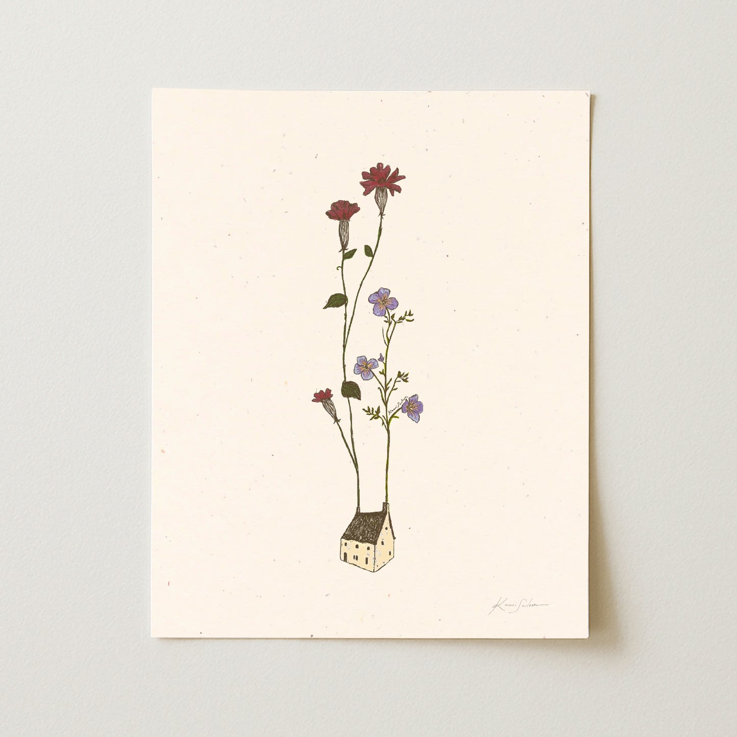 Little House in Bloom III Art Print