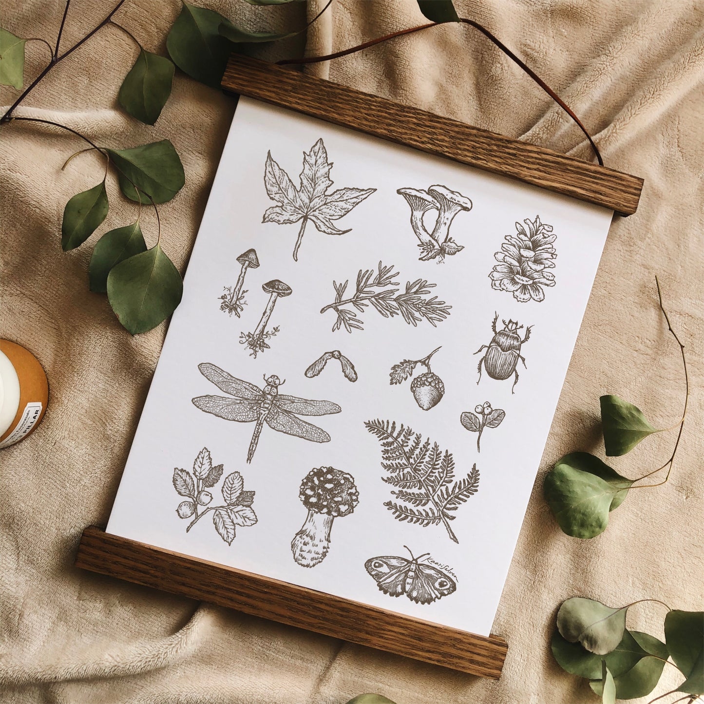 Autumn Forest Drawings Art Print
