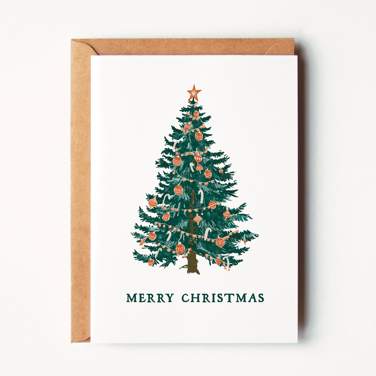 Merry Christmas Tree Holiday Card