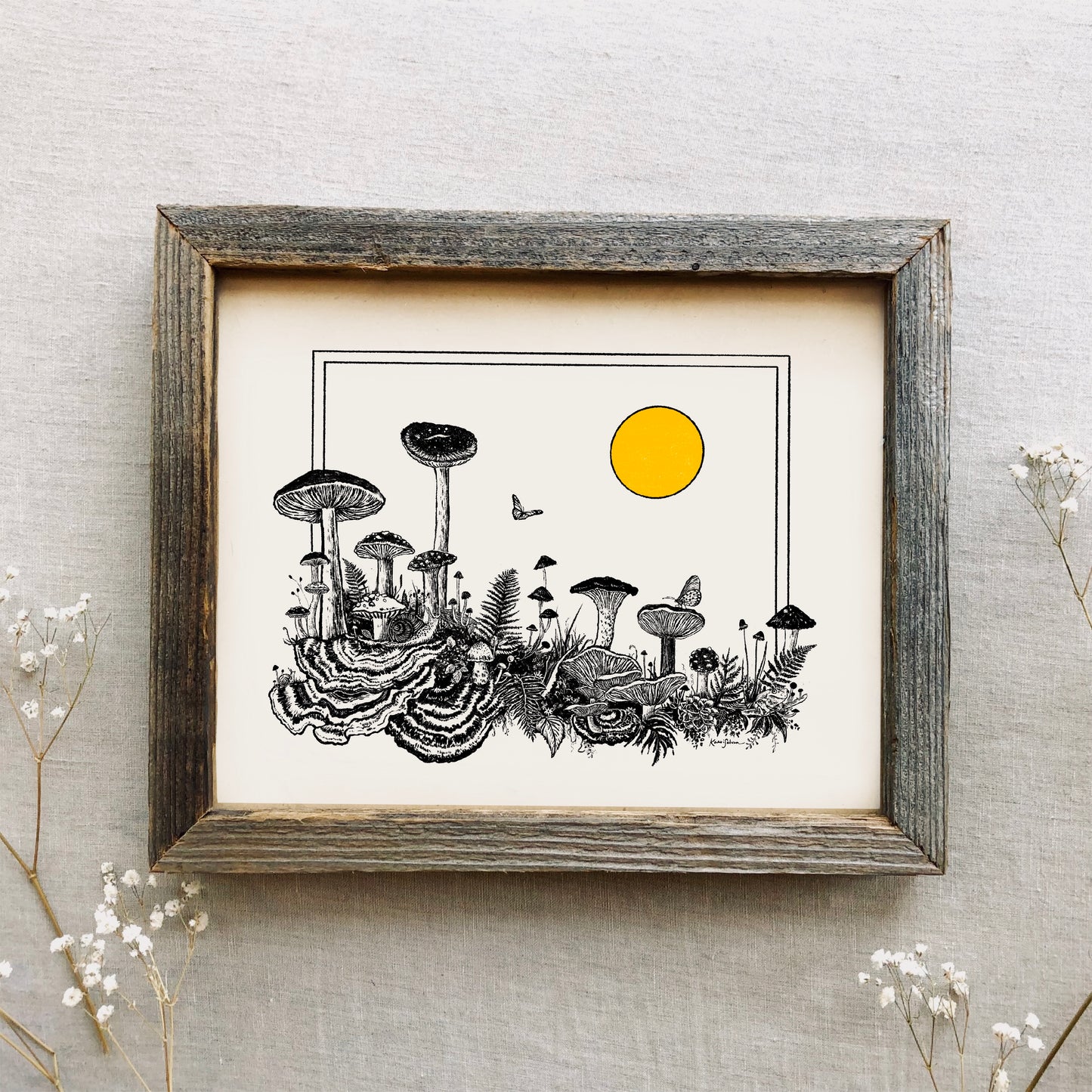 Garden of Mushrooms II Art Print