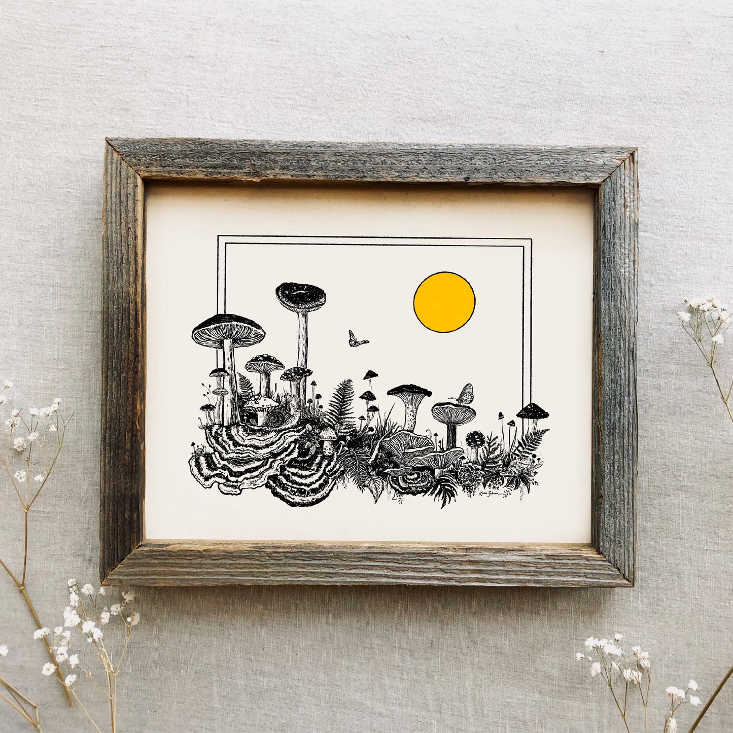 Garden of Mushrooms II Art Print
