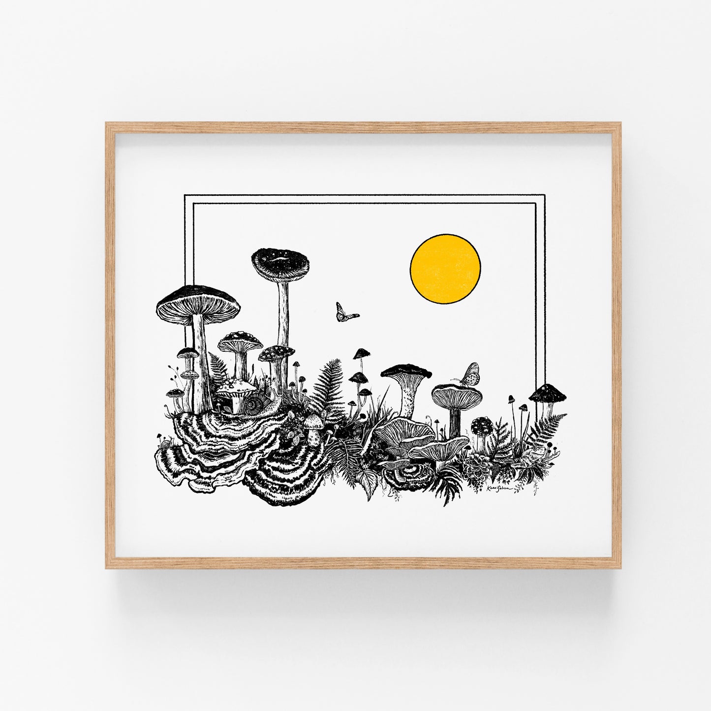 Garden of Mushrooms II Art Print