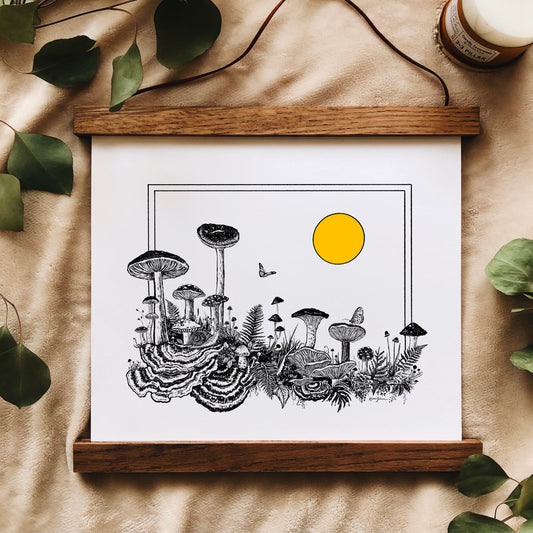 Garden of Mushrooms II Art Print