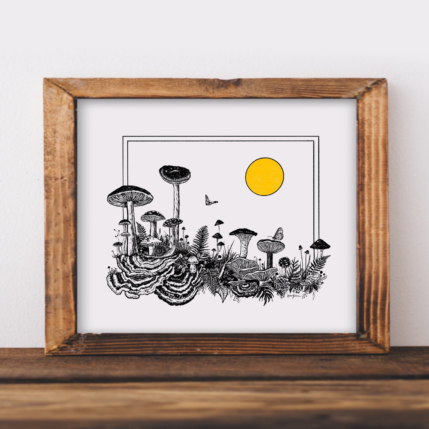Garden of Mushrooms II Art Print